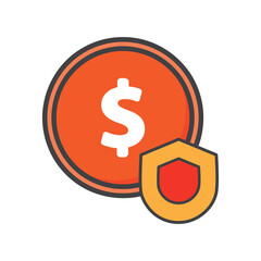 money illustration. Flat vector icon. can use for, icon design element,ui, web, mobile app.