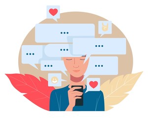 Communication in internet, social media network