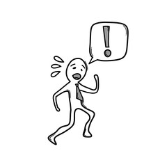 A man running. Doodle vector icon. Drawing sketch illustration hand drawn cartoon line eps10