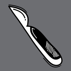 Scalpel doodle vector icon. Drawing sketch illustration hand drawn line eps10