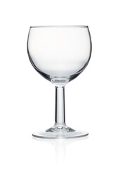 Wine glasses on a white background