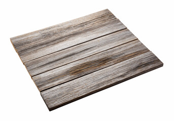 Brown wooden sign on white background