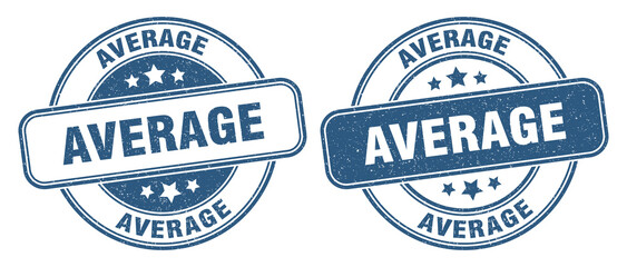 Obraz premium average stamp. average label. round grunge sign