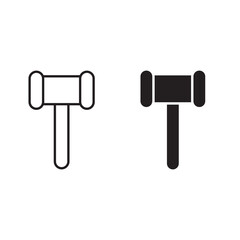 Judge Gavel Icon Vector