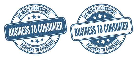 business to consumer stamp. business to consumer label. round grunge sign