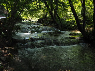Obraz premium Waterfalls of Plitvice Lakes National Park. Croatia 