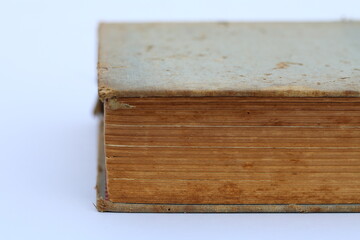 Really old book on white background