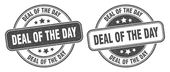 deal of the day stamp. deal of the day label. round grunge sign