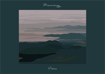 Vector Illustration of beautiful Morning View