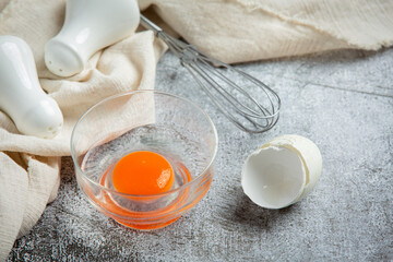 Duck eggs on dark background