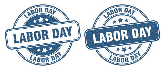 labor day stamp. labor day label. round grunge sign