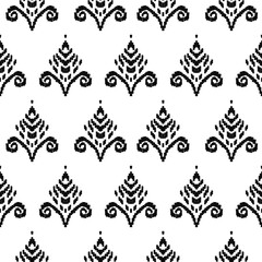 Fototapeta premium black and white seamless pattern