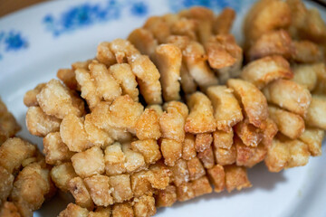 A delicious Chinese dish, deep-fried chrysanthemum fish
