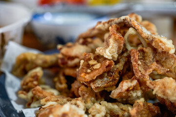 A delicious Chinese dish fried crispy pork