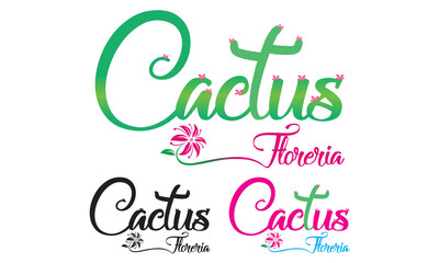 Cactus Floreria logo concept idea 