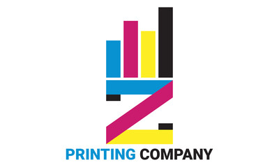 Z letter printing logo vector template