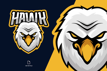 eagle hawk mascot esport logo illustration cartoon