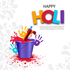 illustration of abstract colorful Happy Holi background
