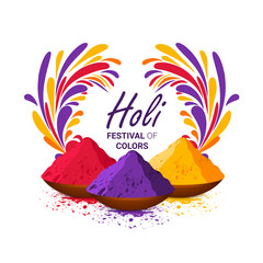 illustration of abstract colorful Happy Holi background
