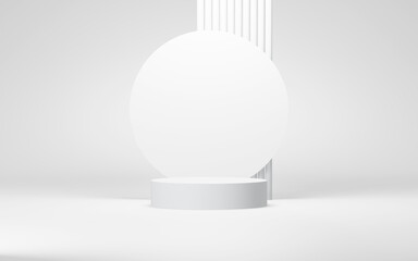 Podium abstract background. Geometric shape. pink pastel colors scene. Minimal 3d rendering. Scene with geometrical background. 3d render