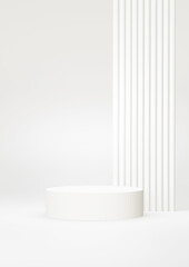 Podium abstract background. Geometric shape. pink pastel colors scene. Minimal 3d rendering. Scene with geometrical background. 3d render