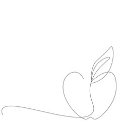Apple fruit on white background, vector illustration