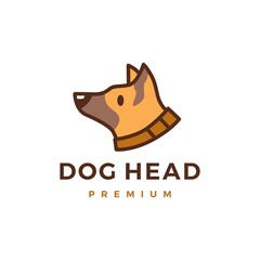 dog head logo vector icon illustration