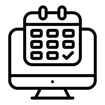 recommend clip art: A unique design icon of online schedule