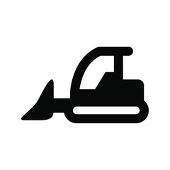Bulldozer machinery icon