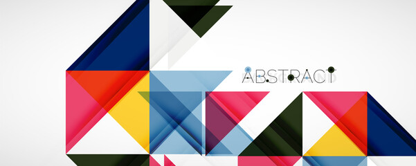 Set of vector triangle geometric backgrounds. Vector illustration for covers, banners, flyers and posters and other designs