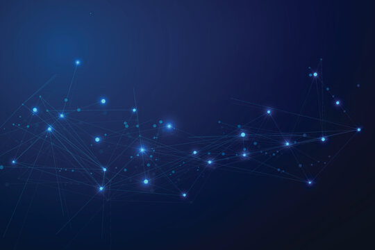 Abstract connect dots, Polygonal background. Technology hi tech connecting digital data design concept, vector illustration