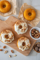 sweet home made carrot cake donuts for easter