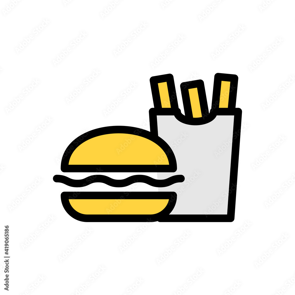 Sticker burger fries