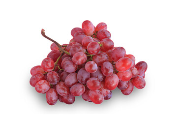 Red grapes isolated on white background