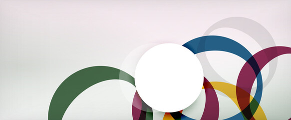 Ring geometric shapes, o letter repetition wallpaper. Abstract background for business or technology presentations, internet posters or web brochure covers