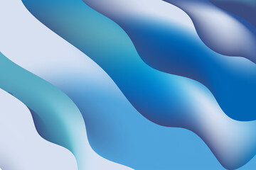 Abstract blue sea and beach summer background with waves for text. Vector illustration.