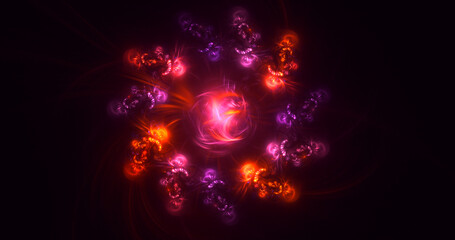 3D rendering abstract fantasy light fractal background