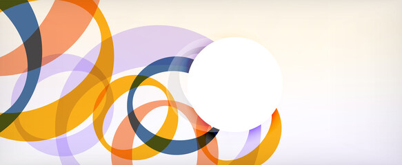 Ring geometric shapes, o letter repetition wallpaper. Abstract background for business or technology presentations, internet posters or web brochure covers