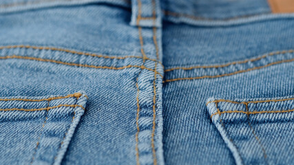 denim. light blue jeans close up