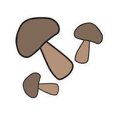 A simple image of a mushroom. Mushroom icon. Mushroom scribble.