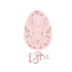 Happy Easter text. Vector illustration