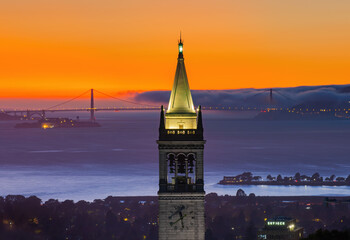 Sather Tower in UC Berkeley, California - Powered by Adobe