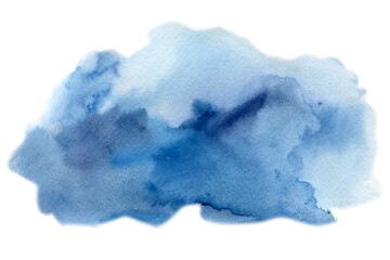 Fototapeta premium Abstract blue watercolor painting background