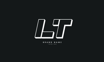 Alphabet letters Initials Monogram logo LT, TH, L and T
