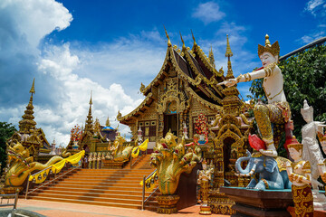 Fototapeta premium Wat Sang Kaew Photiyan is located at Morn Sang Kaew mountain Mae Suay district, Chiang Rai
