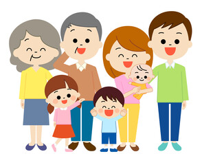 3世代の家族（主線なし）
