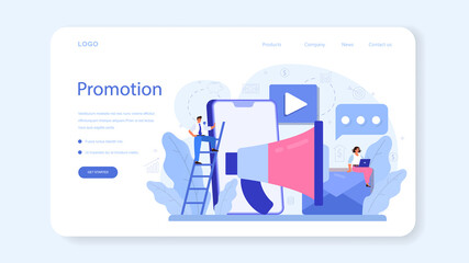 Interaction with a customer web banner or landing page. Marketing technique