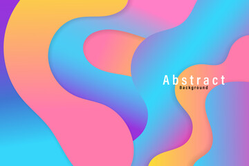 Abstract vector design gradient colourful background. Dynamic shape composition. Glowing wave. Vector template design. Eps10 