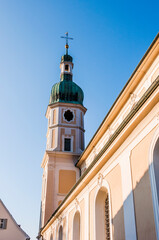Arlesheim, Dom, Arlesheimer Dom, Kirche, Dorf, Frühling,  Domplatz, Ermitag, Birseck, Abendstimmung, Abendsonne,  Baselland, Schweiz