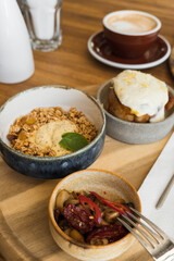 granola with nuts and yogurt